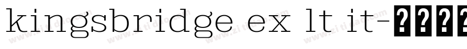 kingsbridge ex lt it字体转换